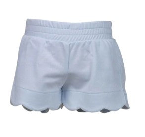 Pima Sky Blue Scallop Shorts - Toddler