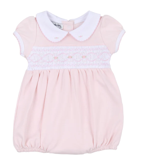 Abby & Alex Smocked Pink Bubble