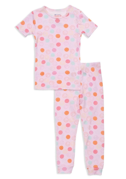 Pink Smiley Face PJ Set - Toddler
