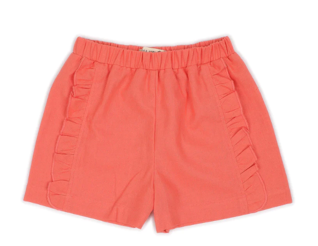 Tangerine Linen Shorts - Toddler