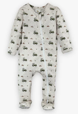 Tractor Zipper Pajama