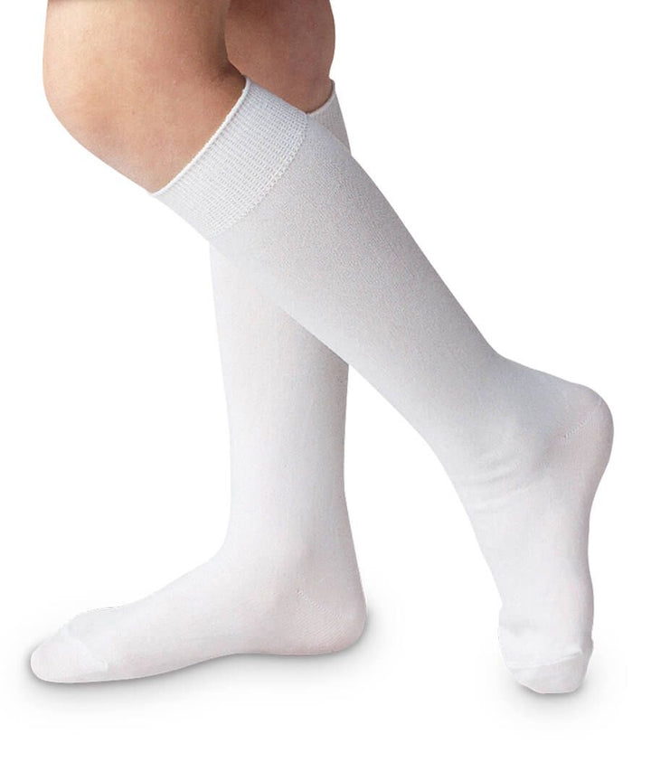White Nylon Knee High Socks